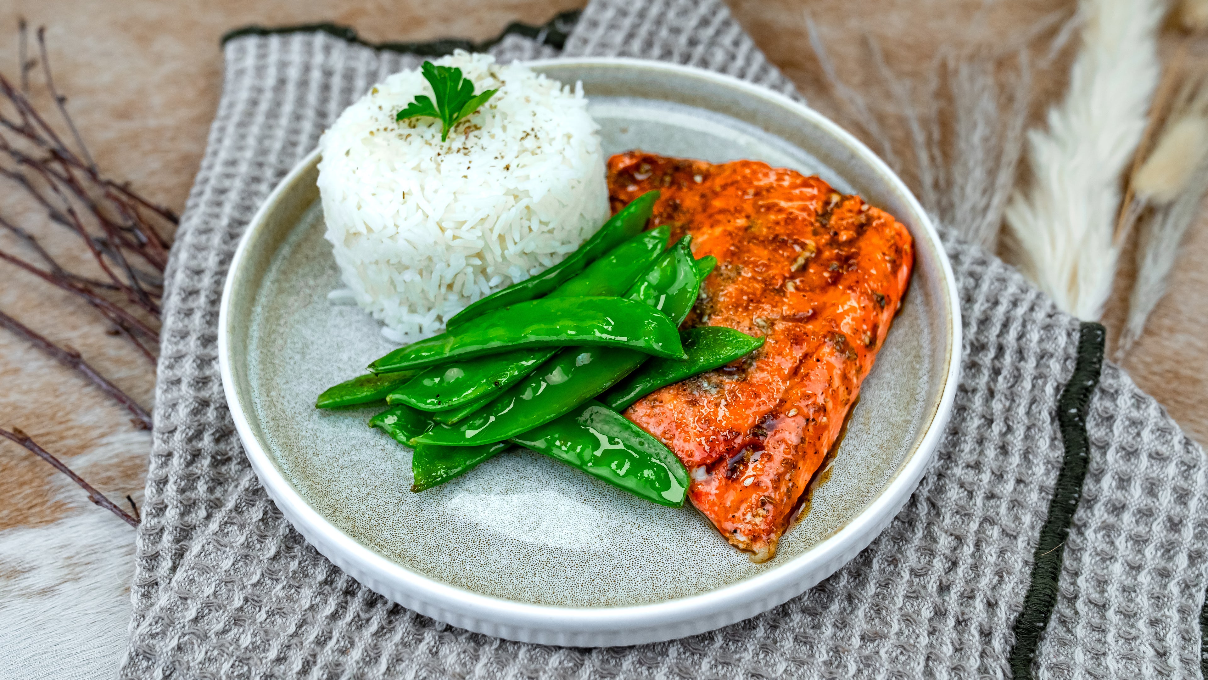 Honey Garlic Glazed Salmon Bowl